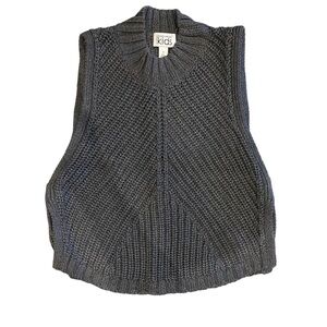 Autumn Cashmere Kids Chunky Mock Neck Tabard Sleeveless Sweater Vest NWT